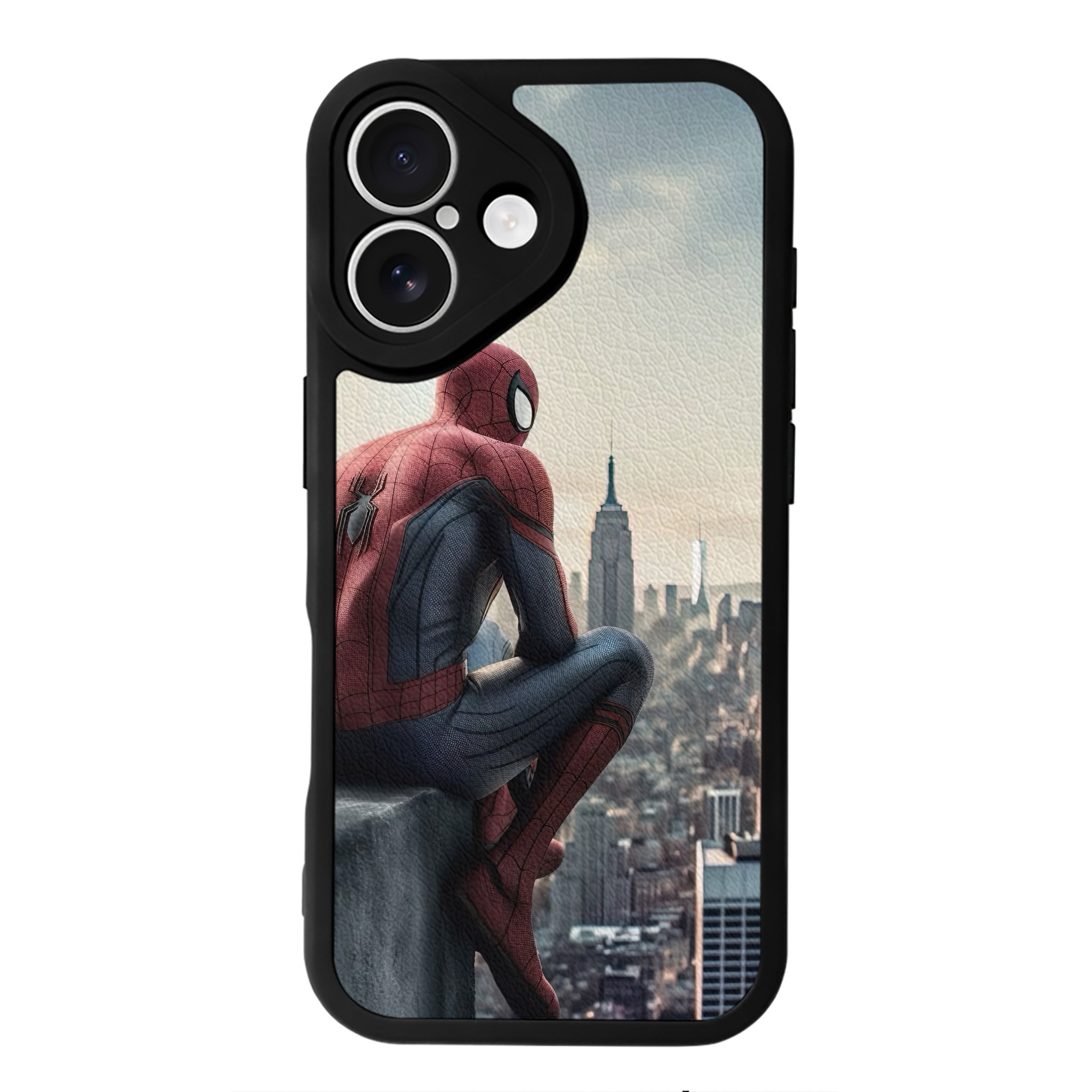 Spider Man スパイダーマン 【iPhone 16シリーズ対応】シリコンスマホケース（レザー調） 材質：シリコン
